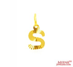22Kt Gold Initial Pendant (S)