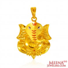 22Kt Gold Lord Ganesha Pendant