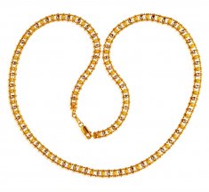 22kt Gold Rhodhium  Balls  Chain ( 22Kt Gold Fancy Chains )