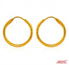 22k Gold Hoop Earrings