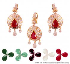 22k Designer Changeable Stones Set