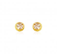 22K Gold Kids Earrings ( 22 Kt Gold Tops )