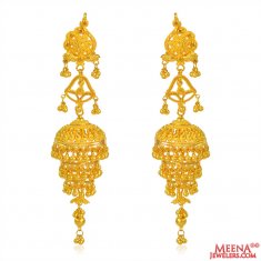 22kt Gold Long Earrings ( Long Earrings )