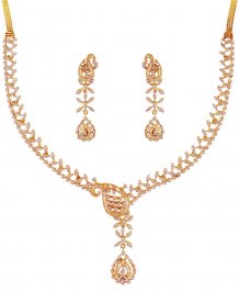 18K Gold Diamond Necklace Set ( Diamond Necklace Sets )