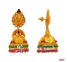 22 Karat Gold Jhumki Earrings ( Exquisite Earrings )