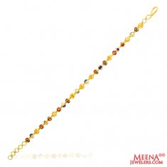 22Kt Gold Fancy Meenakari Bracelet ( Ladies Bracelets )