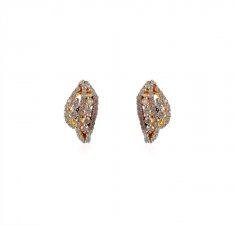 18kt Yellow Gold Diamond Earrings ( Diamond Earrings )