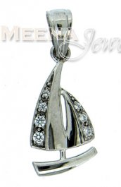 18K White Gold Fancy Pendant