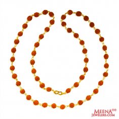 22 Kt Gold Rudraksh Mala 24In