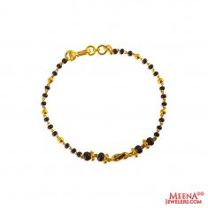 22K Black Beads Bracelet (1PC) ( Black Bead Bracelets )