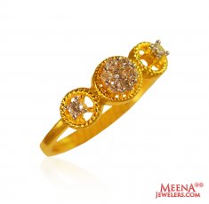 22Kt Gold CZ Ring