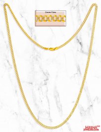 22Kt Gold Two Tone Mens Chain