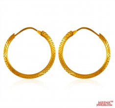 22k Gold Hoop Earrings