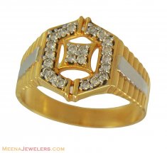 2Tone Mens Diamond Ring