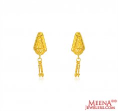 22K Gold Filigree Hanging Earrings