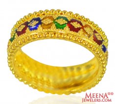 22 Karat Gold Meenakari Band