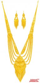 22k Yellow Gold  Necklace Set ( 22 Kt Gold Sets )