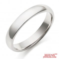 18 Kt White Gold Wedding Band