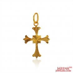 22 Karat Gold Cross  Pendant 