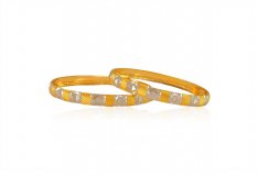 22k Gold Two Tone Baby Bangle