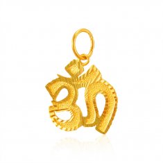 22K Gold Om Pendant ( Om Pendants )