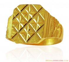 Mens Yellow Gold Ring ( Mens Gold Ring )