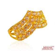 22Kt Gold CZ Ring