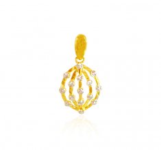 22 Kt Gold Two Tone Pendant