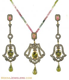 Designer Victorian Pendant Set ( Diamond Victorian Jewelry )