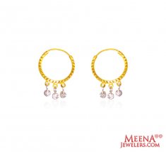 Hoop Earrings 22 Kt Gold ( Hoop Earrings )