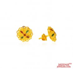 22 kt Meenakari Gold Earings