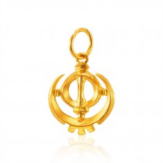 22K Gold Khanda Pendant