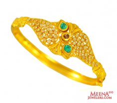 22 kt Colored Stone Kada