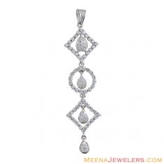 18K White Gold Fancy Pendant