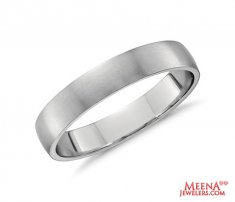 18 Kt White Gold  Wedding Band