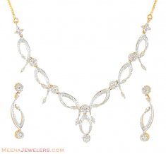 Diamond Necklace Set (18 K Gold) ( Diamond Necklace Sets )