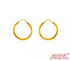 22 kt Gold Hoop Earrings