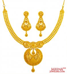 22Kt Gold Necklace Set ( 22 Kt Gold Sets )