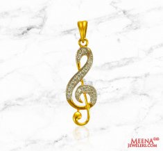 22Kt Gold CZ Pendant ( Fancy Pendants )