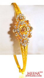 22 Kt Gold Three Tone Cz Kada ( Kadas )