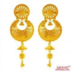 22k Gold Chand Bali Earrings