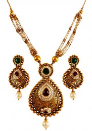 22K Gold Antique Short Necklace 