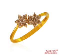 22KT Gold CZ Ring ( Ladies Signity Rings )