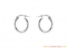 18K Gold Clip onEarring ( White Gold Earrings )