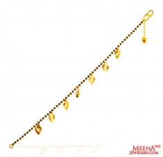 22Kt Gold Black Beads Bracelet ( Ladies Bracelets )