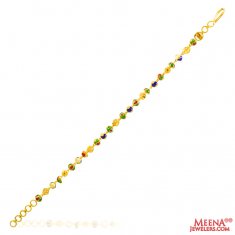 22Kt Gold Fancy Meenakari Bracelet ( Ladies Bracelets )