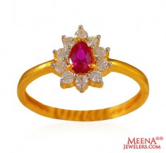 22Kt Gold Cubic Zircon Ring