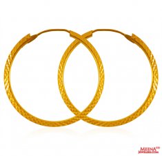 22k Gold Hoops ( Hoop Earrings )