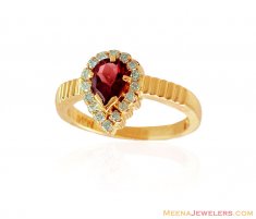 18K Ladies Oval Diamond Ring