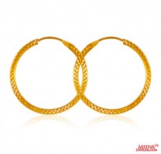 22 Kt Gold Hoop Earrings